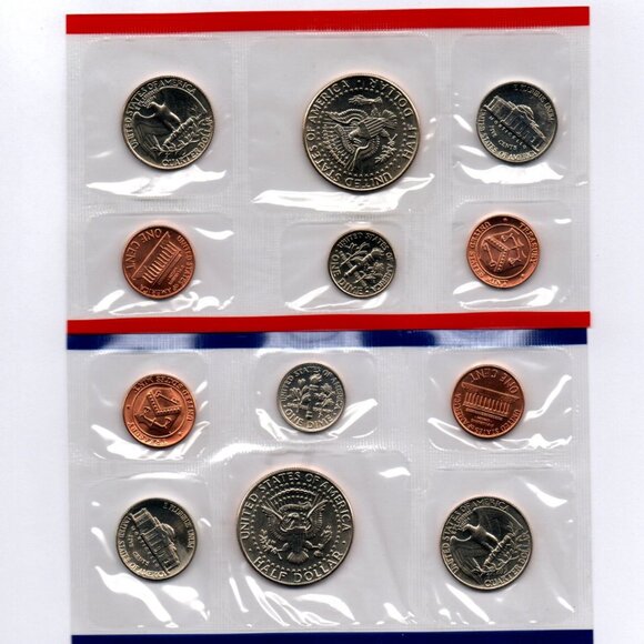 1988-P&D Uncirculated Set... 10 Coin Set... In Original US Mint Packaging - Picture 2 of 3